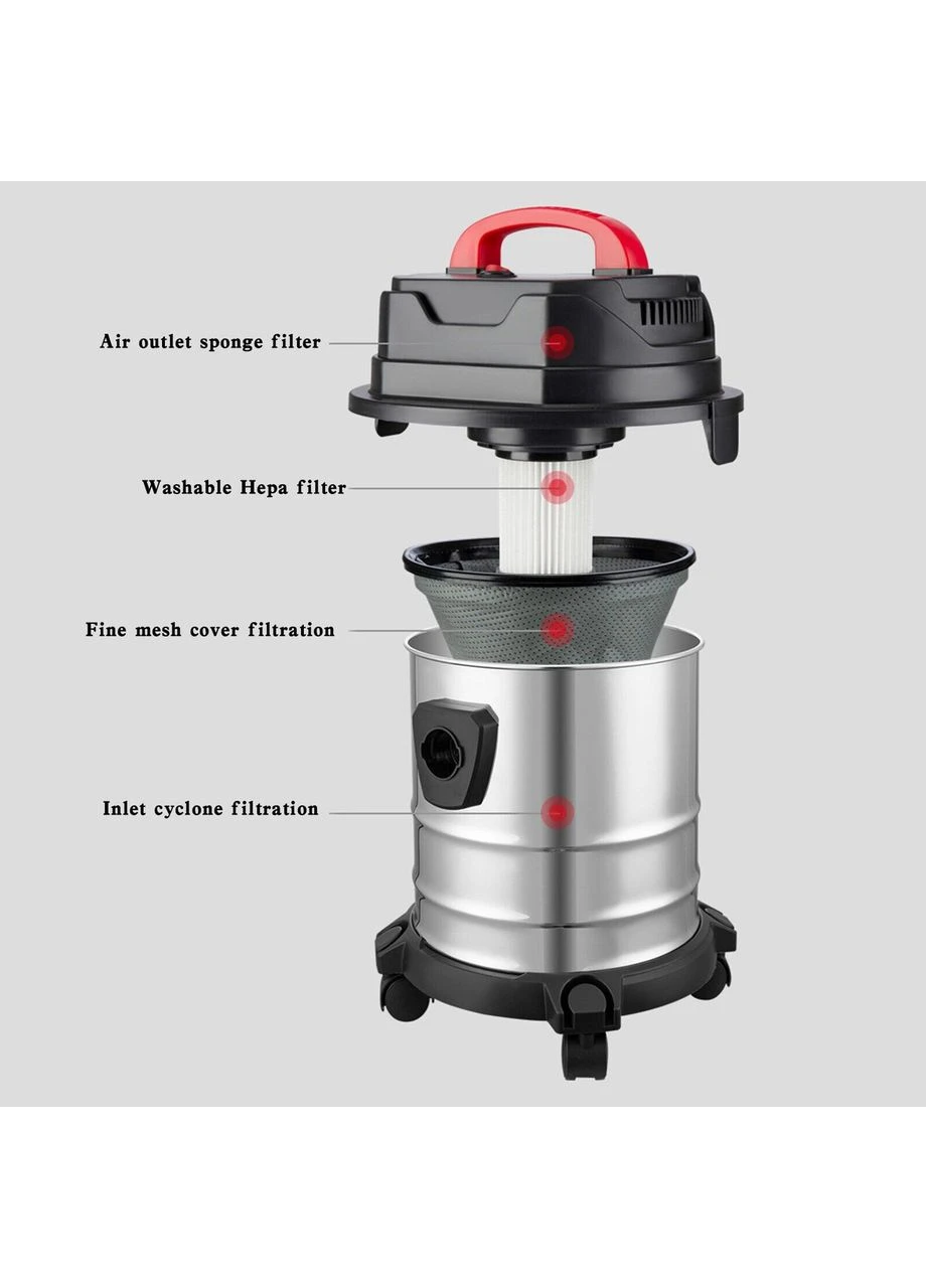 Бытовой Пылесос Для Сухой Уборки Серый 1500w, 18l Seli No Brand (392712793)
