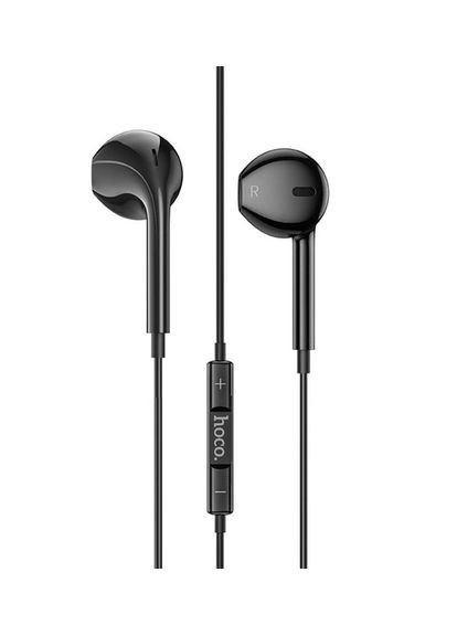 Наушники M101 Crystal joy wirecontrolled earphones with microphone Black Hoco (297456557)