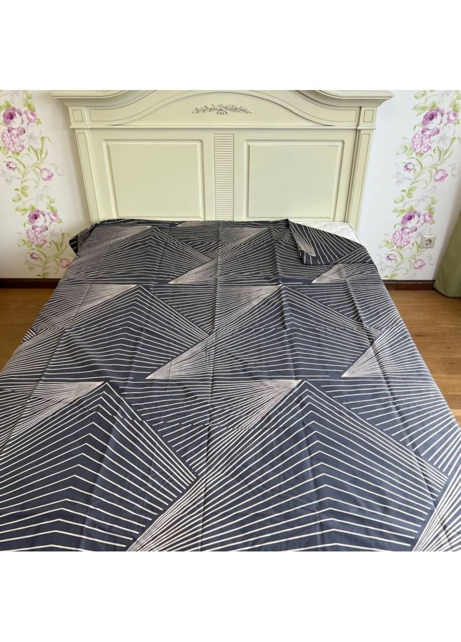 Підковдра на запах двоспальна темно-сіра Геометрія Бязь Голд PD1783 Ananasko (366959299)