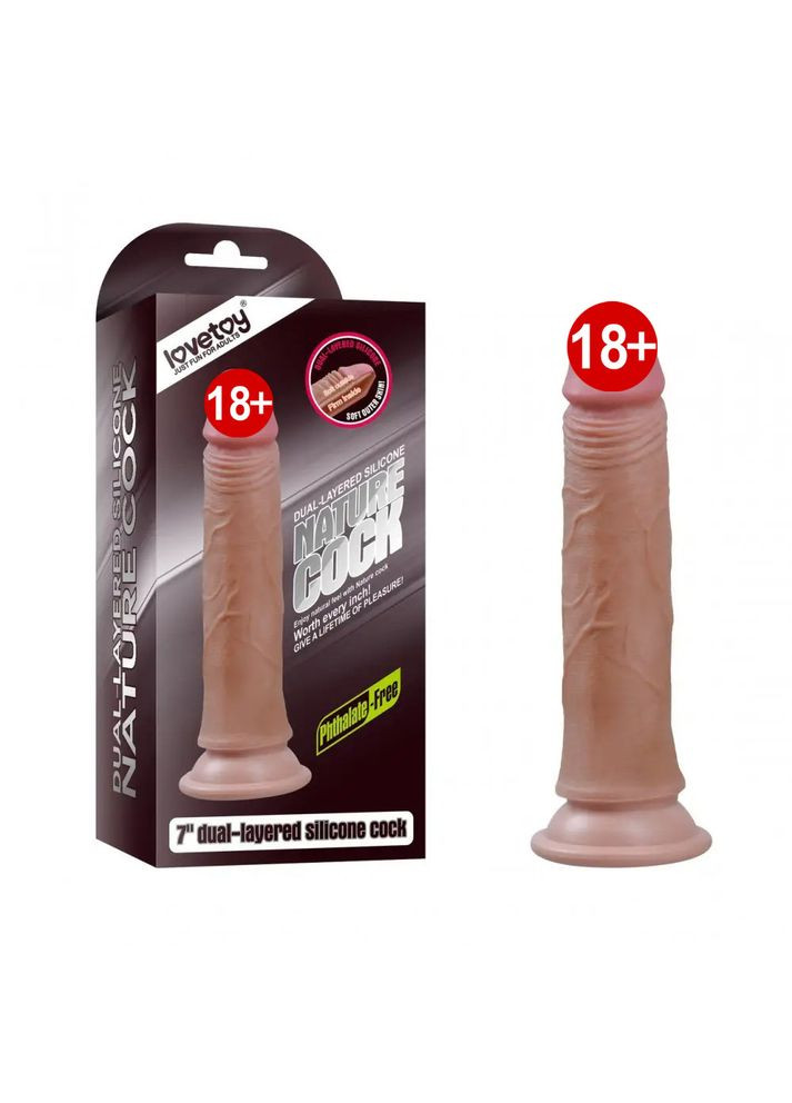 Фалоїмітатор на присоску Nature Cock 18 см реалістичний Lovetoy (303885585)