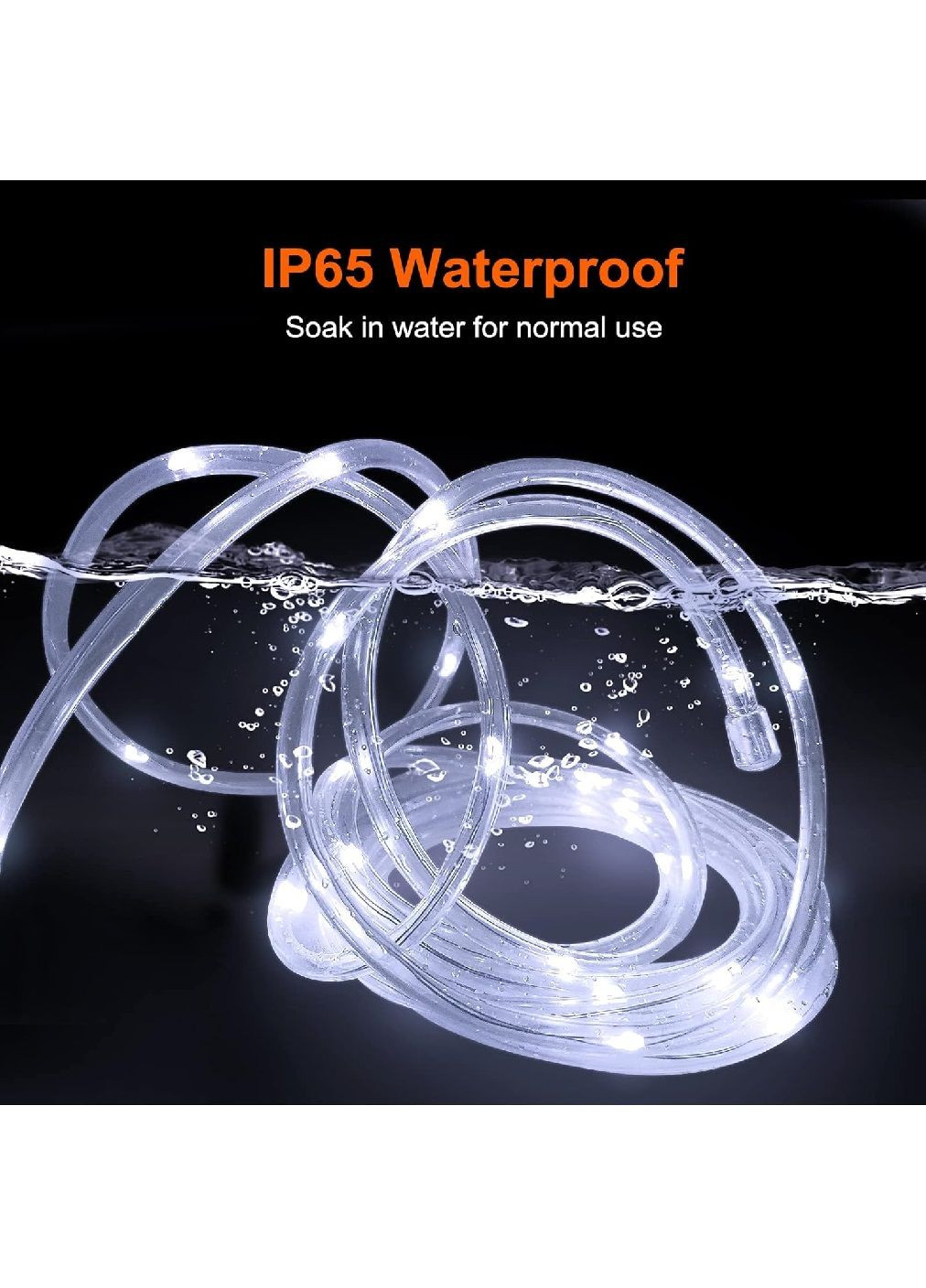 Светодиодная уличная садовая гирлянда нить роса с питанием от солнечной батареи влагозащитой 7 м 50LED (478608-Prob) Белая Unbranded (307425246)