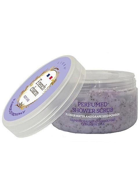 Парфюмерный очищающий скраб для тела French Charm Flowers Of Provence Perfumed Shower Scrub 335ml (1450552-33107648) Liora (368658438)