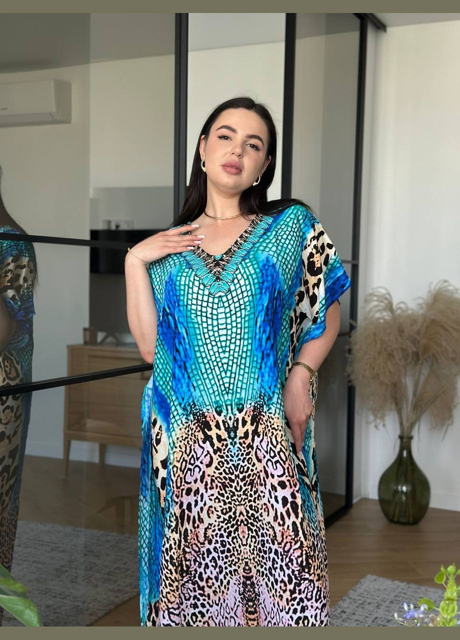 Легкое, свободное платье-туника PLUS SIZE Vakko (338476521)