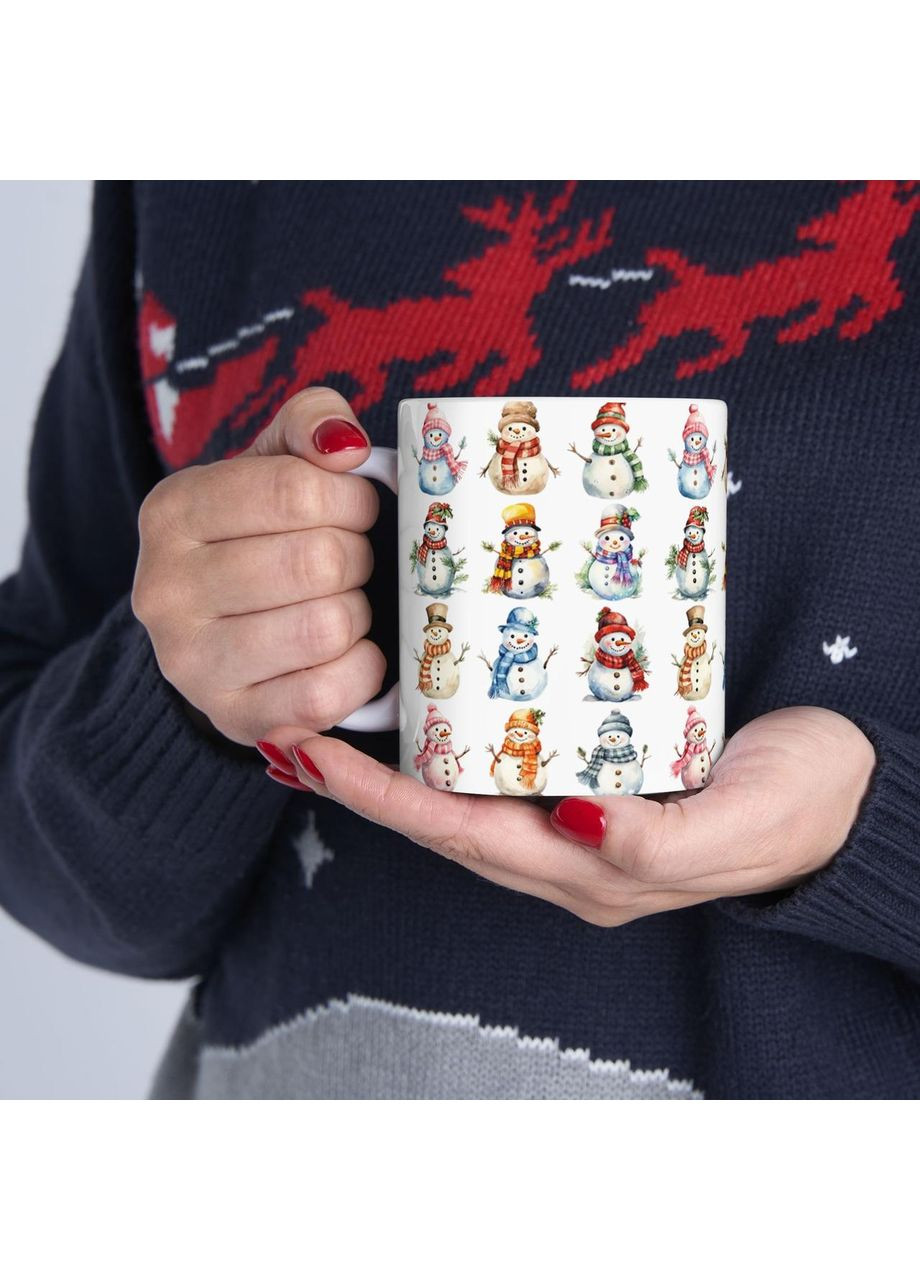 Чашка з принтом "Сніговички" No Brand (368671498)