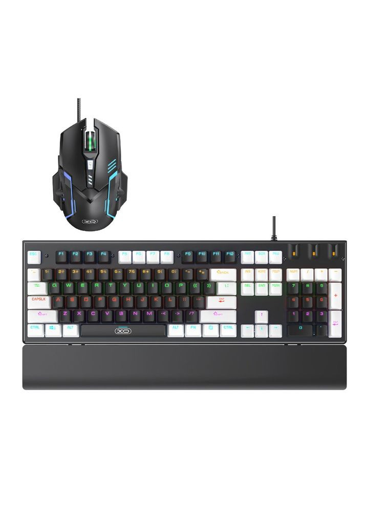 Набір клавіатура + миша провідний з підсвіткою KB-06 |ENG/104кл| Чорний 49448 XO (336381118)