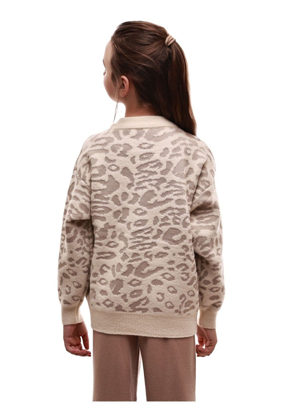 Світло-бежевий зимовий светр для дівчинки підлітка Yalisi