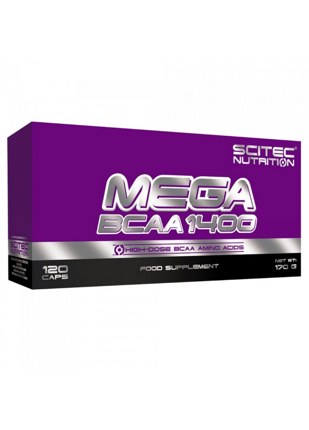 Аминокислота BCAA Scitec Mega BCAA 1400, 120 капсул Scitec Nutrition (293477560)