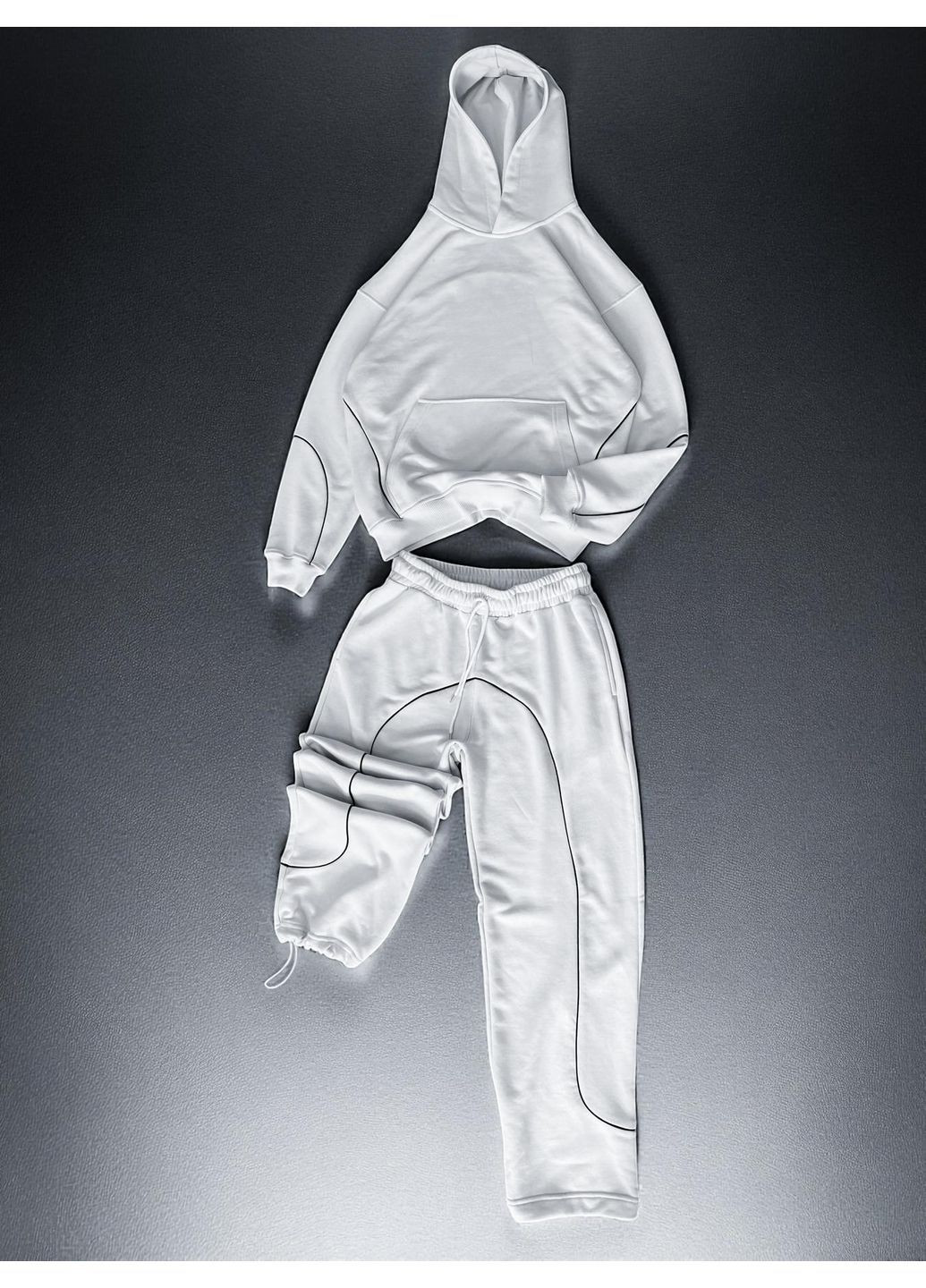 Чоловічий спортивний костюм демісезоний білий No Brand (366343019)