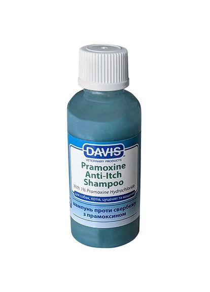 Шампунь Pramoxine AntiItch Shampoo против зуда с 1% прамоксином гидрохлоридом для собак и кошек 50 мл Davis (279566349)