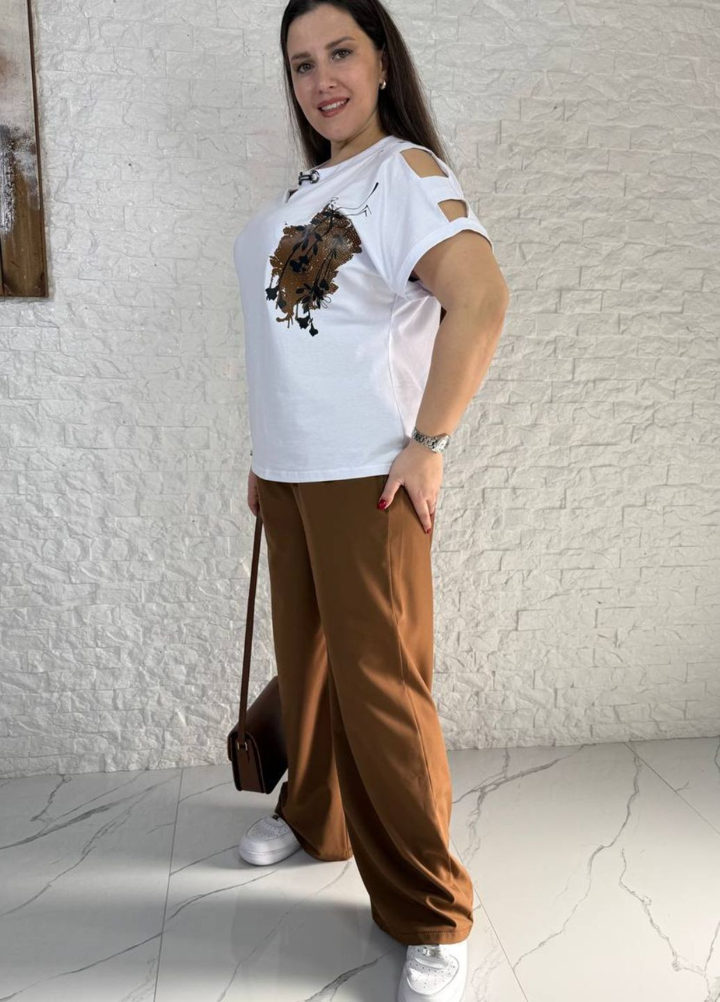 Костюм-двійка: футболка та штани-кльош Tik-Tak (340163451)