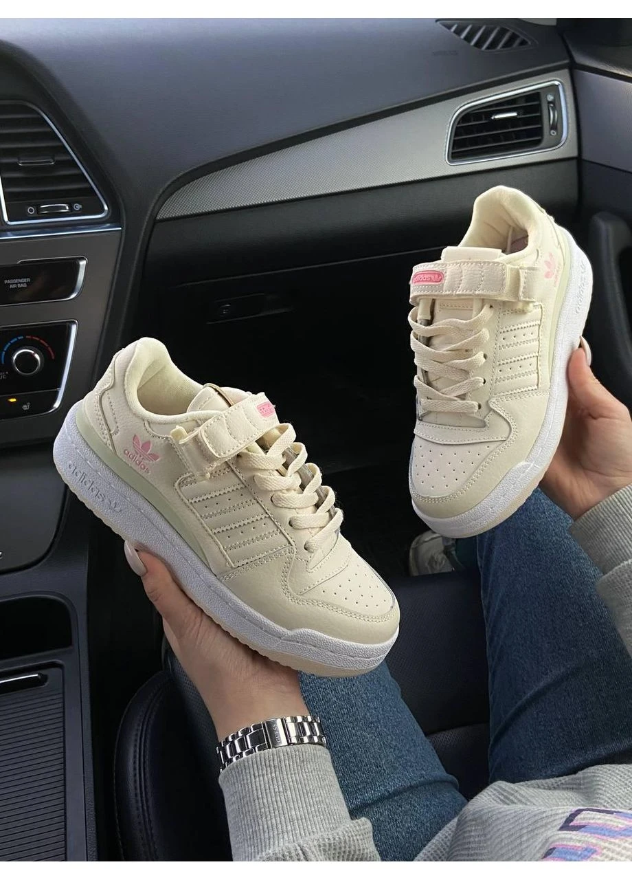 Бежевые летние кроссовки adidas forum cream beige адидас форум No Brand