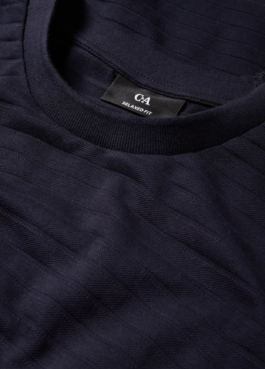 Темно-синий демисезонный лонгслив C&A однотонный