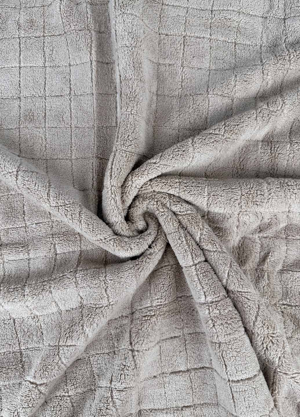 Полотенце лицевое микрофибра 100х50 см Homedec клетка бежевый