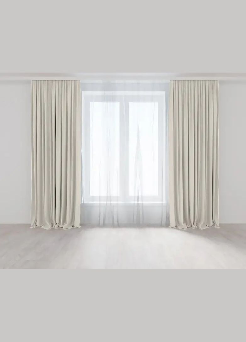 Комплект штор микровелюр молочный 200х270 2шт. NOW BRAND (346058082)