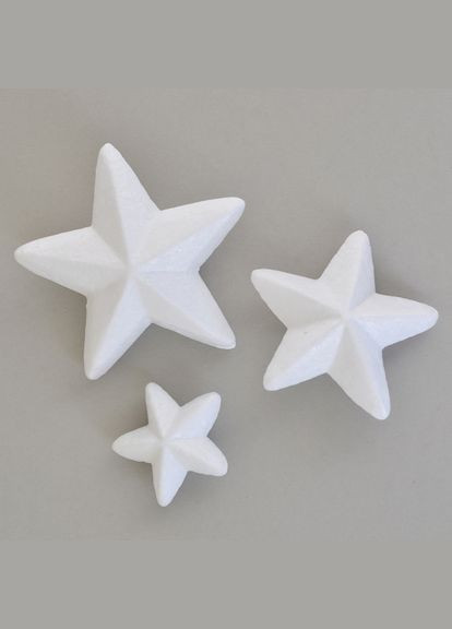 Набір пінопластових фігурок для творчості Зірочки 742343 3 шт білий Santi (336882110)