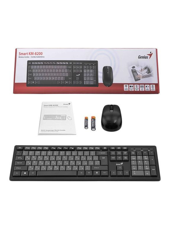 Комплект беспроводной KM8200 Black, Bluetooth/USB/Radio (USB) Genius (315817179)