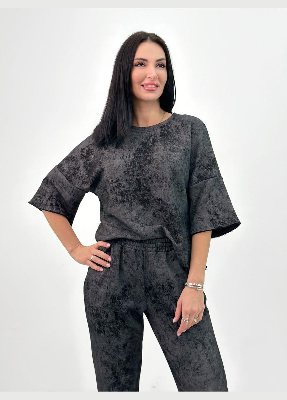 Жіночий костюм з турецької двонитки петля з ефектом tie dye Fashion Girl (300775482)