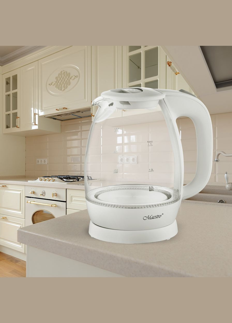 Электрочайник MR-063-White (MR-063-WHITE) подсветка, Maestro (323637406)