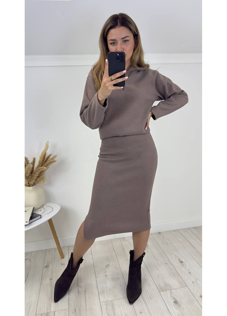 Костюм женский ангора вязкая юбка и кофта No Brand (366814717)