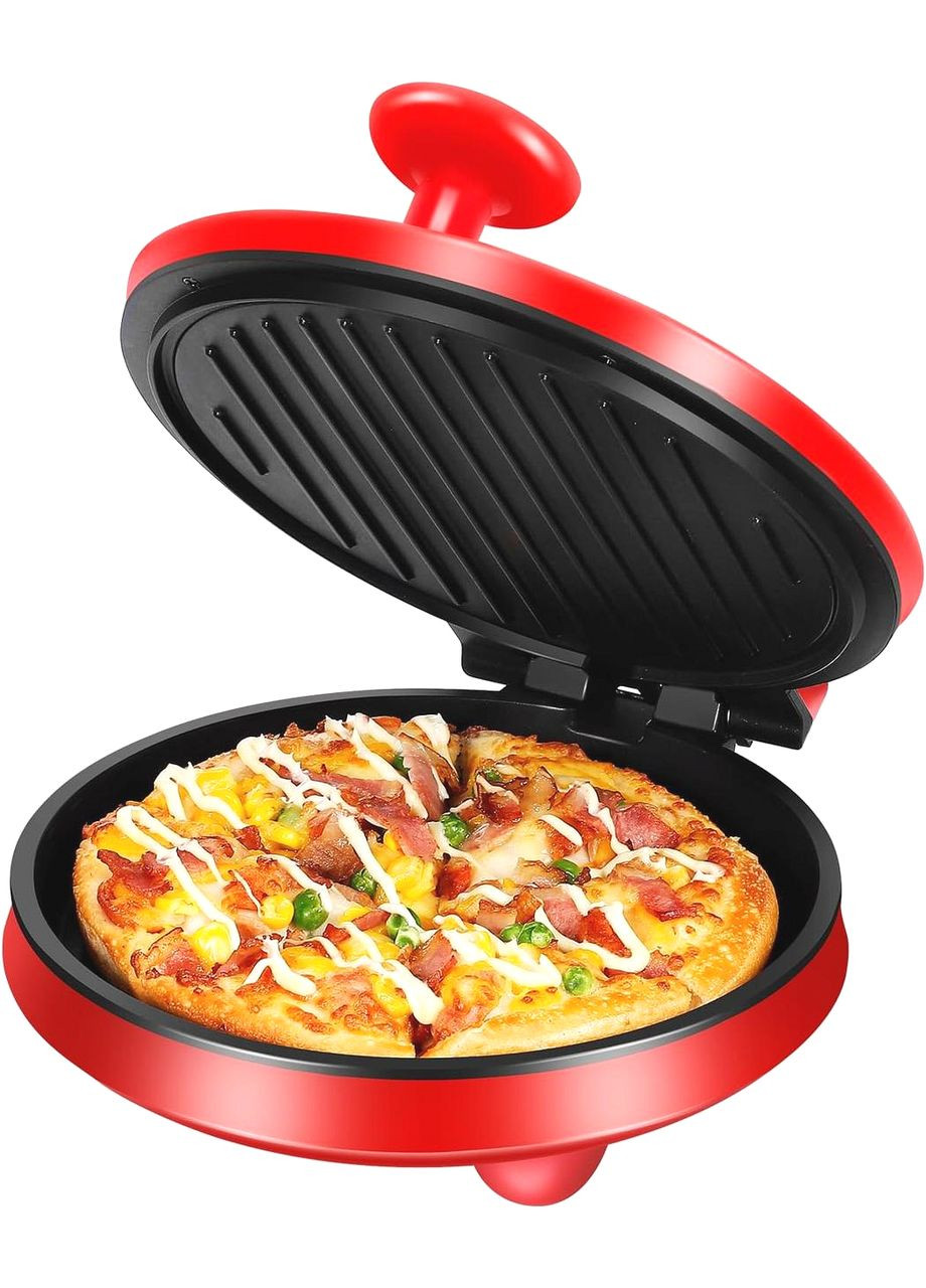 Піца мейкер електричний 1000 Вт з антипригарним покриттям для дому та дачі компактний кухонний прилад ProDobro (364192017)