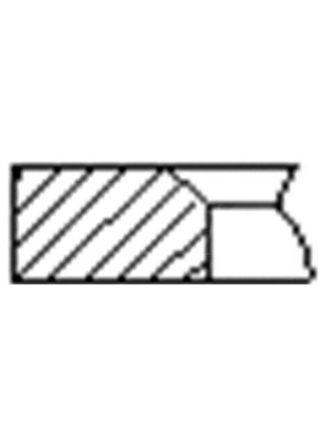 Кольца поршневые (1CYL) HYUNDAI 77.2 (1.75/1.75/3) D4FB FR10-249400 Freccia (366181977)