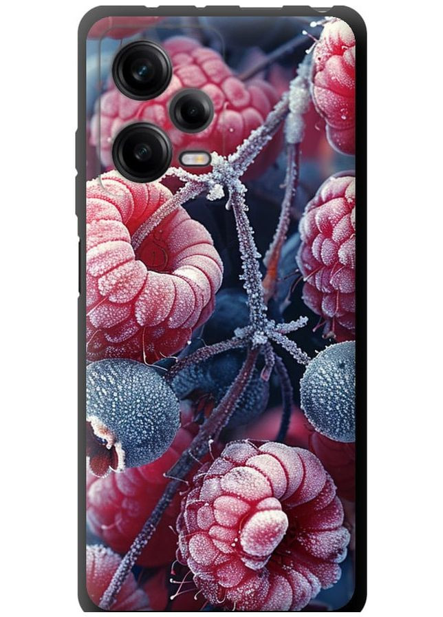 TPU чорний чохол 'Морозні ягоди' для Endorphone Xiaomi Redmi Note 12 Pro 5G (285106950)
