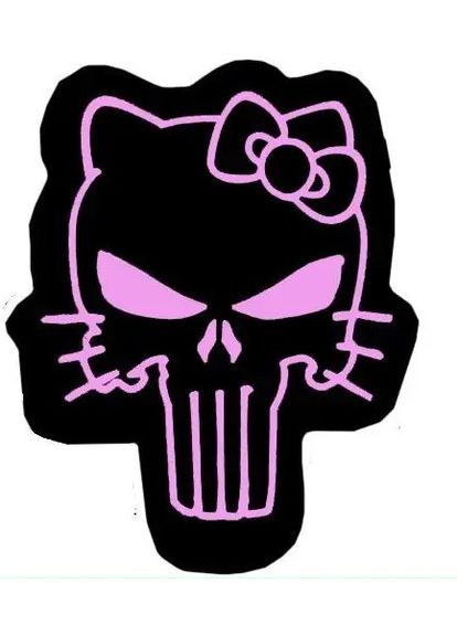 Шеврон патч "Каратель Punisher" женский Hello Kitty (morale patch) Сделаем любой шеврон! No Brand (284119957)