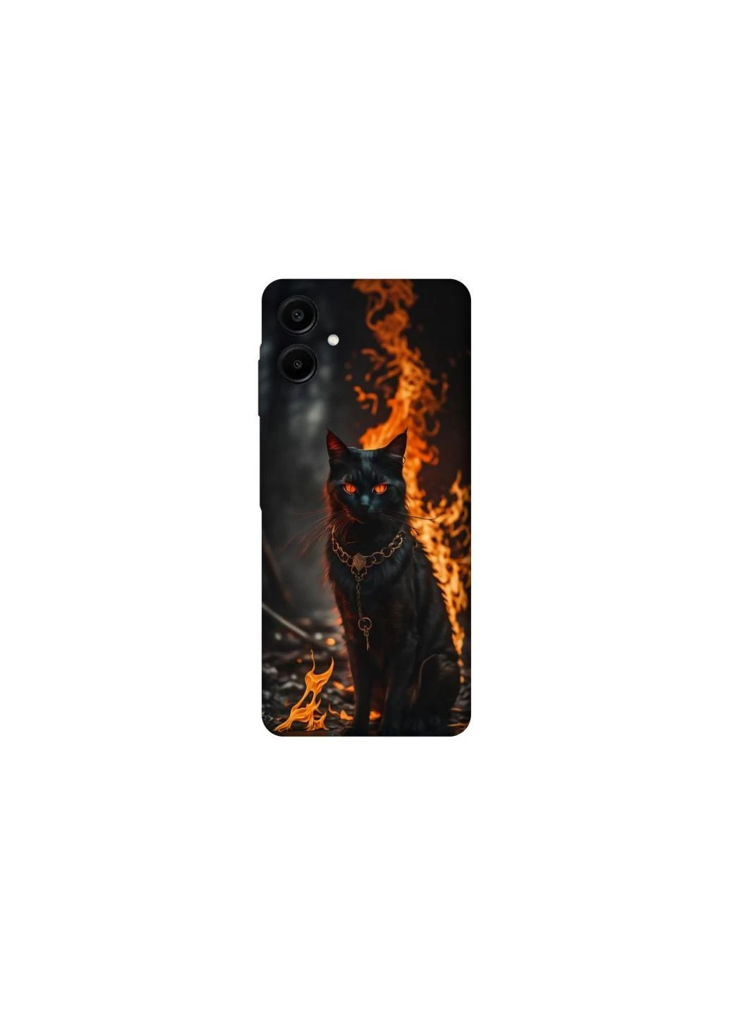 Чехол на Samsung Galaxy A07 Огненный кот Frontalka (384587536)