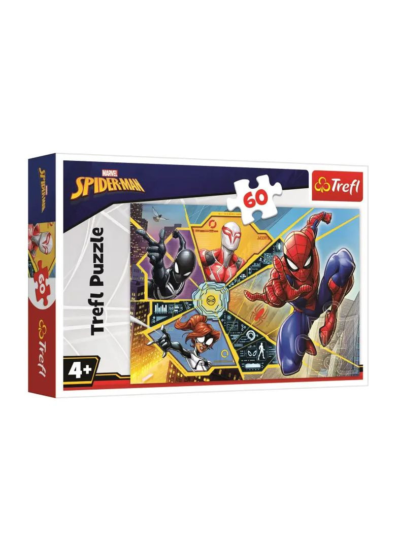 Пазл 60 елементів Marvel Людина-Павук в павутині картон 17372 Trefl Паз7372 (370651334)