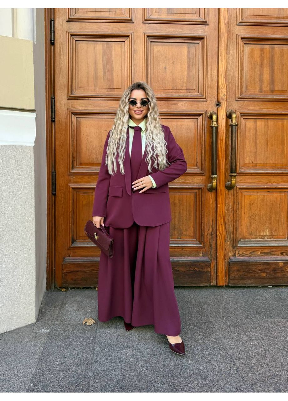 Женский костюм-тройка: пиджак + брюки + галстук (замеры в описании) DK/DL Мода без кордонів (362188840)