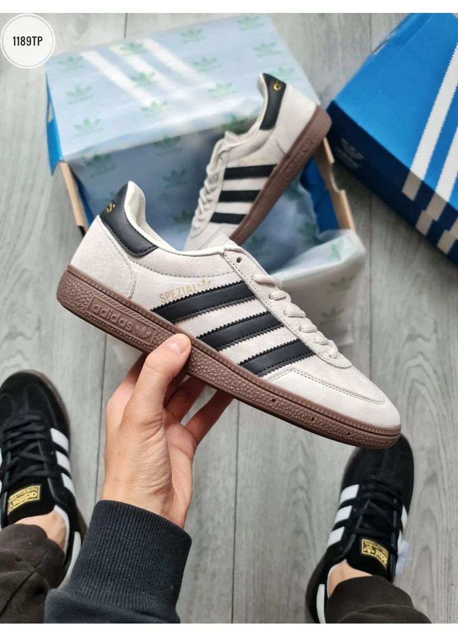 Сірі Осінні кросівки чоловічі adidas spezial handball light grey адідас спеціал No Brand