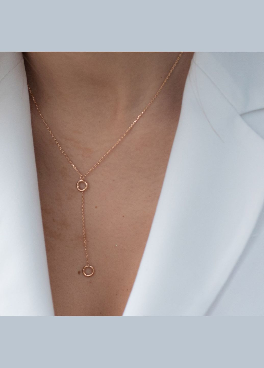 Кольє Кружечки в червоному золоті кол01838 40 Oniks (264022795)