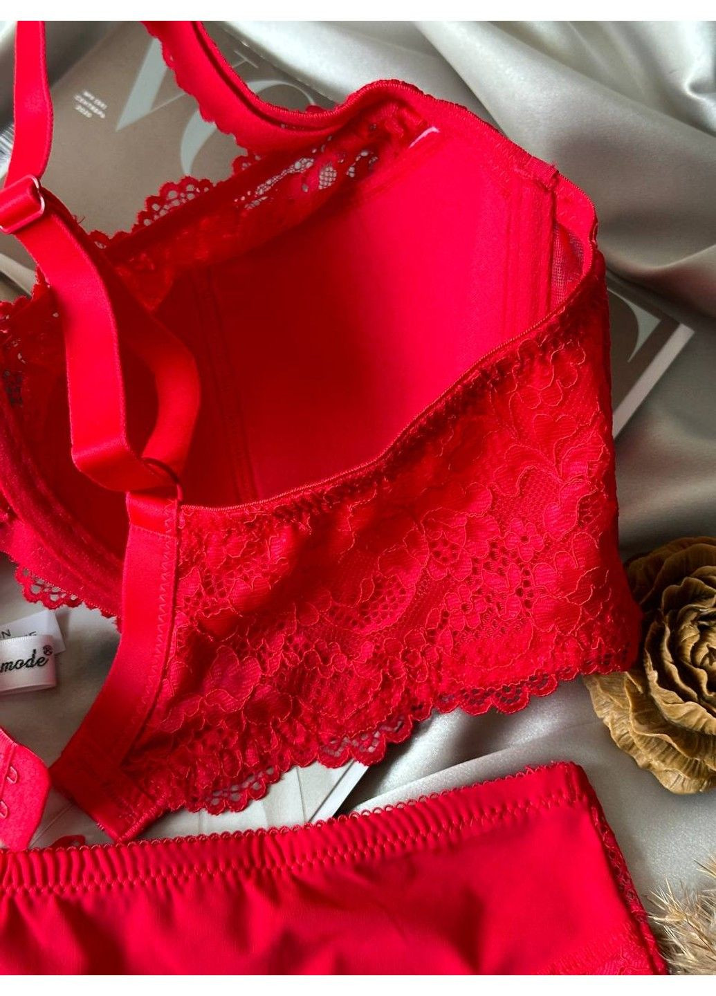 Красный женское красное нижнее белье комплект Lanny Mode