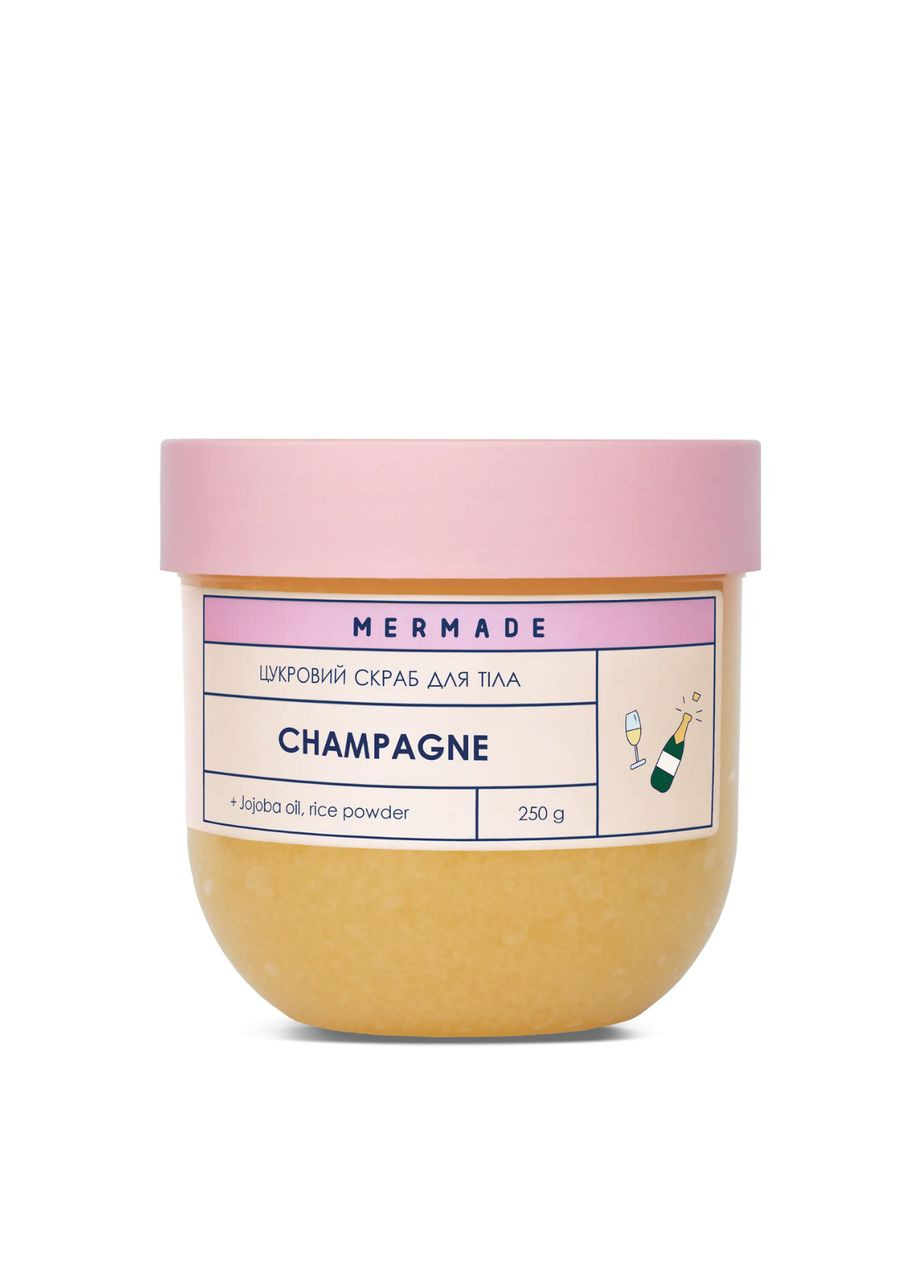 Сахарный скраб для тела Champagne / Cheers аромат "Шампанское" 250 г MERMADE (337359009)