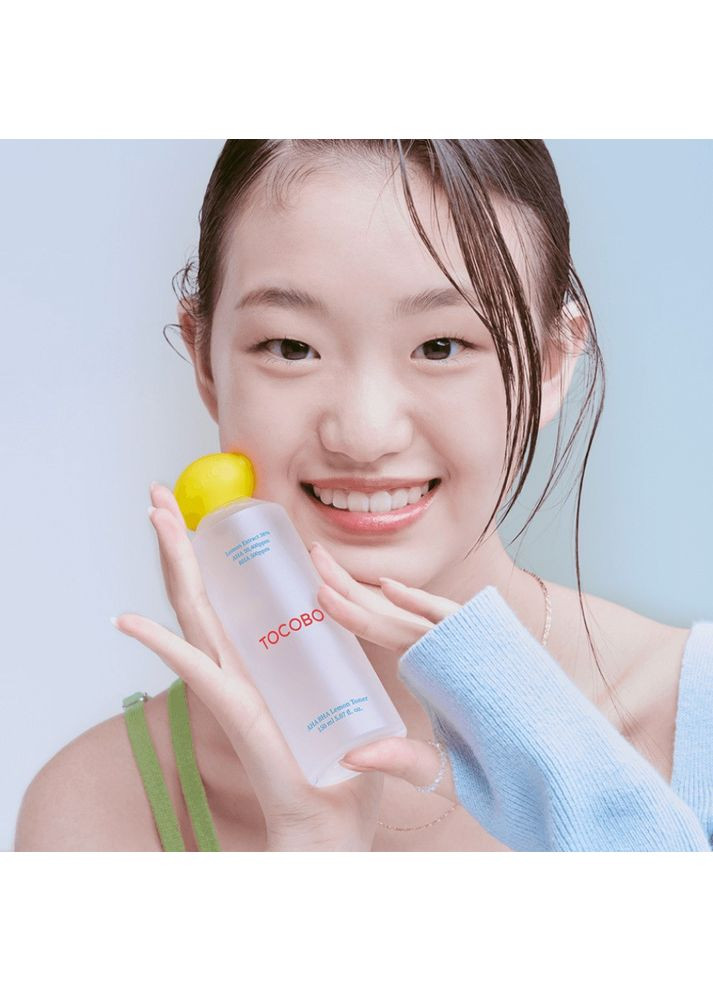 Лимонный тонер для лица с кислотами AHA BHA Lemon Toner 150 ml TOCOBO (358499769)