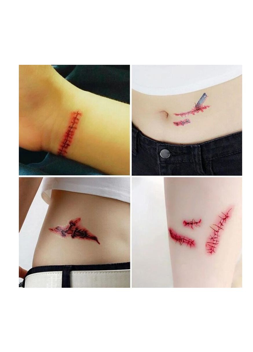 Татуировки на Хэллоуин 60 штук 10 на 6 см разноцветный Jannet Тату (305837992)