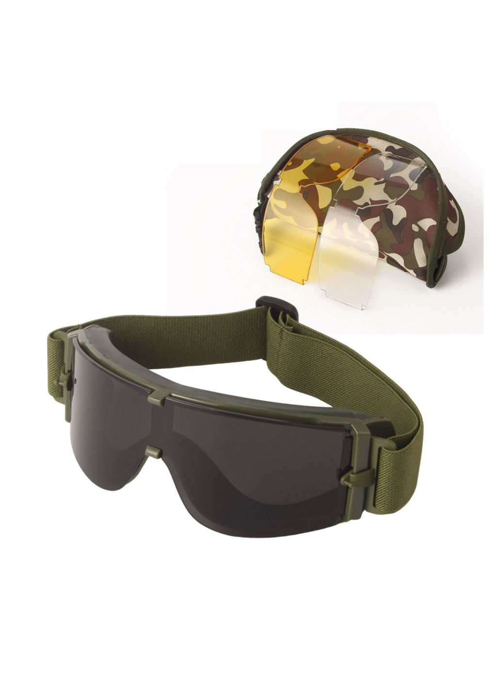 Тактические защитные очки, маска со сменными линзами - Панорамные незапотевающие. Daisy (280826685)