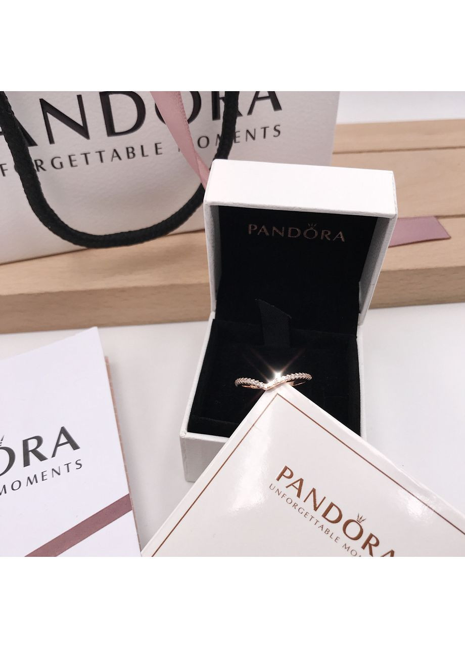 Кольцо Пандора сияющее Wishbone 186316CZ Kabluchka (355347601)