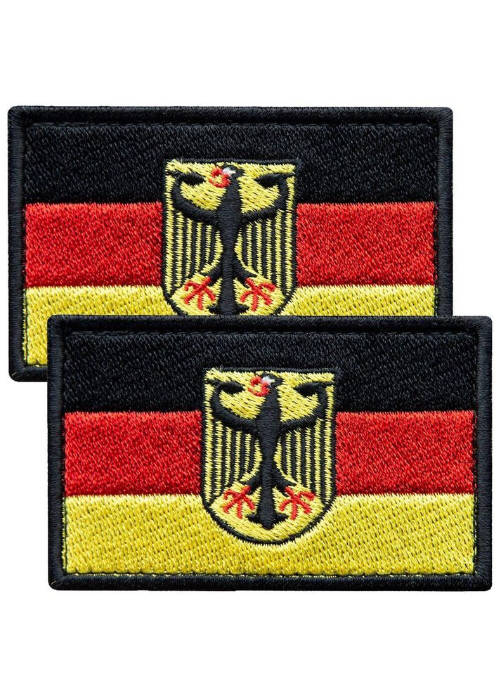 Набір шевронів 2 шт. нашивка з липучкою Прапор Німеччини 5х8 см, вишитий патч IDEIA (275869421)