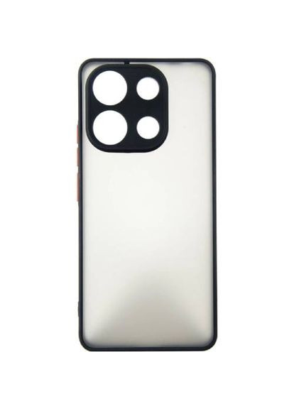 Чохол Matt для Xiaomi Redmi Note 13 4G Black + захисне скло (DG-KM-66) DENGOS (316695915)