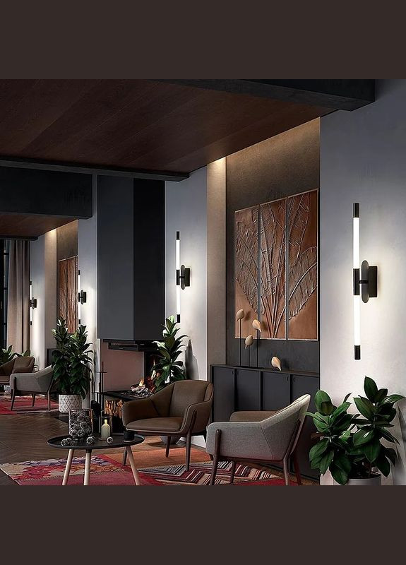 Бра LED 27033 Чорний 7х5х80 см. Sunnysky (364752465)