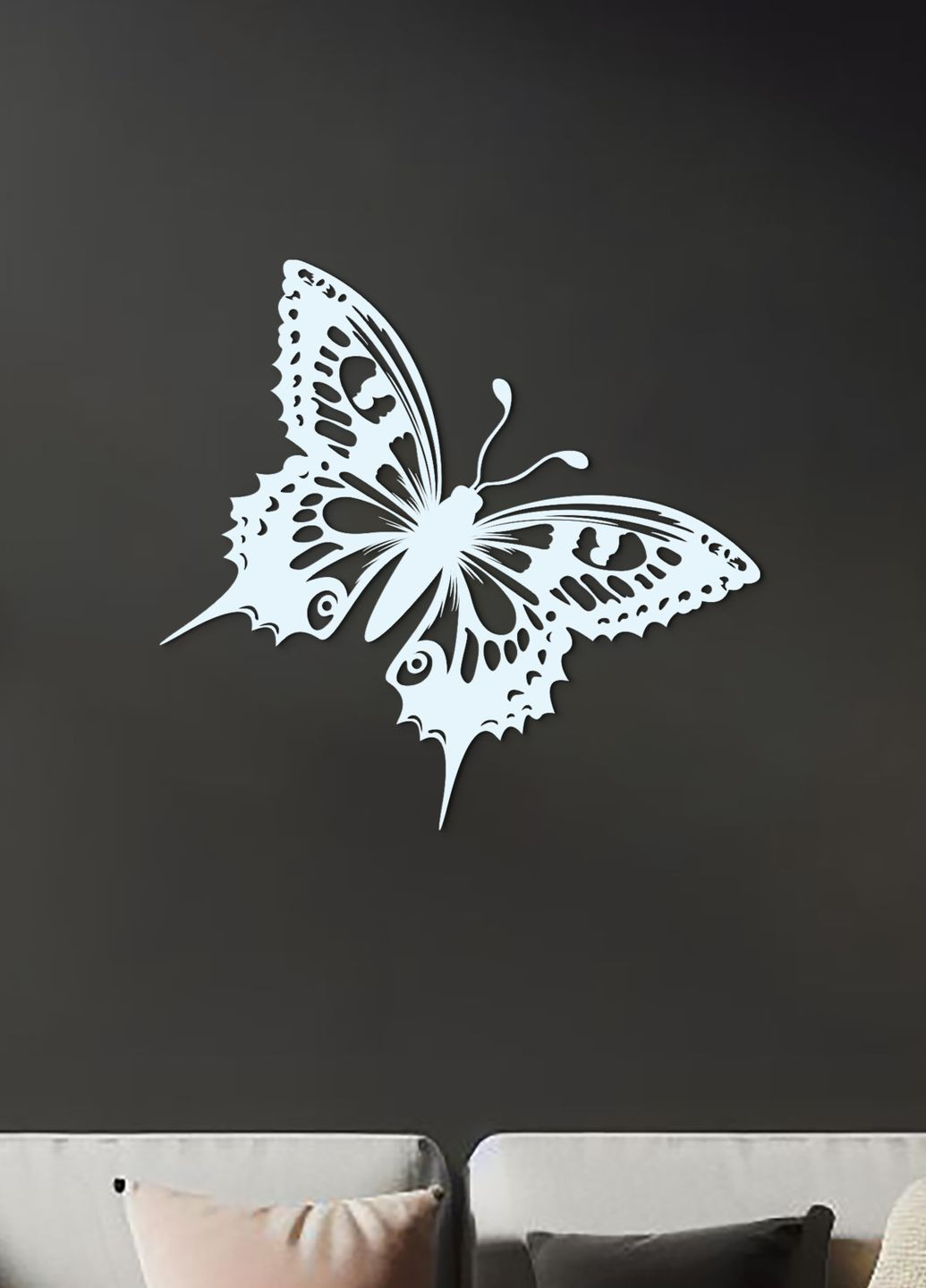 Декоративное панно из дерева, настенный декор для дома "Полет бабочки", интерьерная картина 40х43 см Woodyard (292113665)