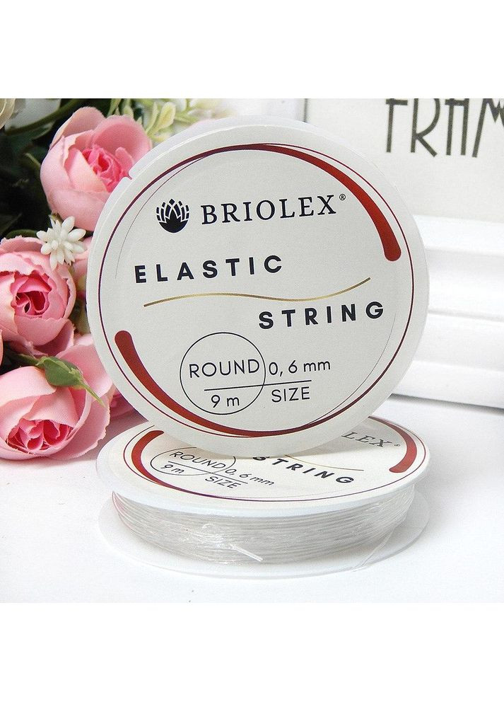 Нитка силіконова (гумка), круглий перетин, 0,6 мм, прозора, 9 м No Brand (370141902)