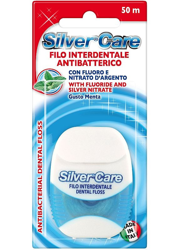 Зубная нить с фтором и нитратом серебра, 50 м Зубная нить с нитратом серебра Silver Care (369790292)