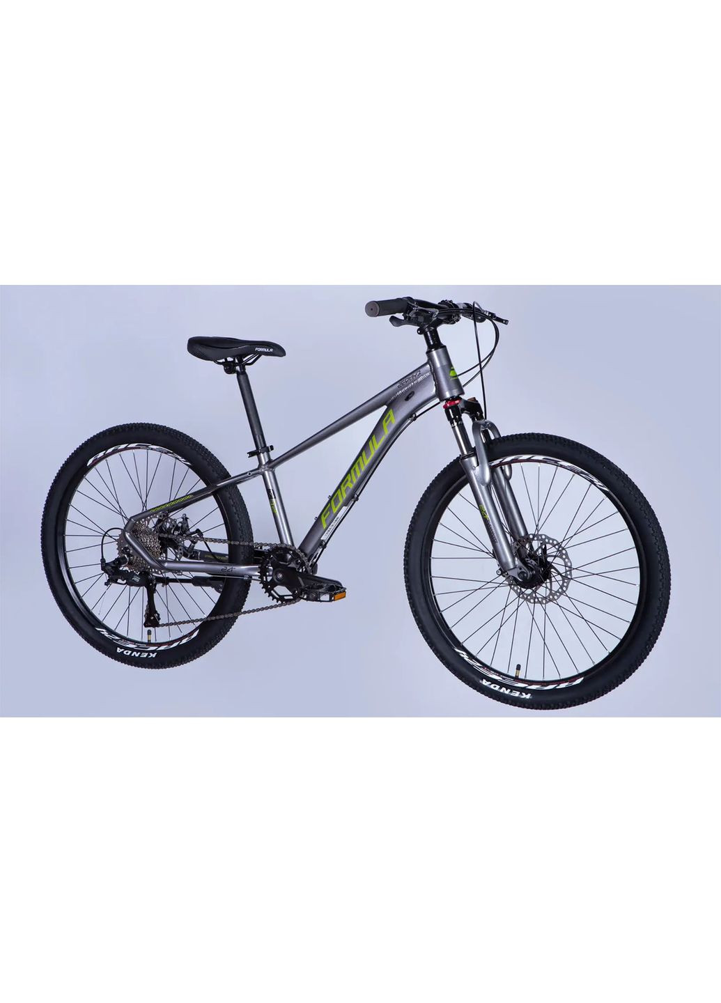 Велосипед ZEPHYR 3.0 DD CS, 24", размер XS, рама-12", год 2026, серый с зеленым Formula (373053226)