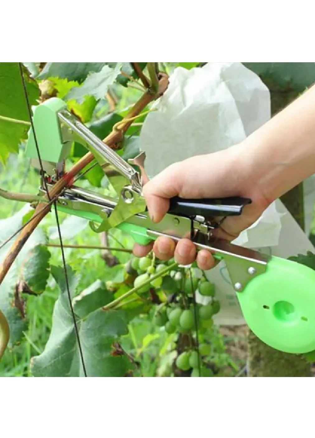 Степлер тапенер для підв'язки фіксації рослин у саду городі на дачі зі стрічками скобами 33,5x11x2,3 см (476441-Prob) Unbranded (282718265)