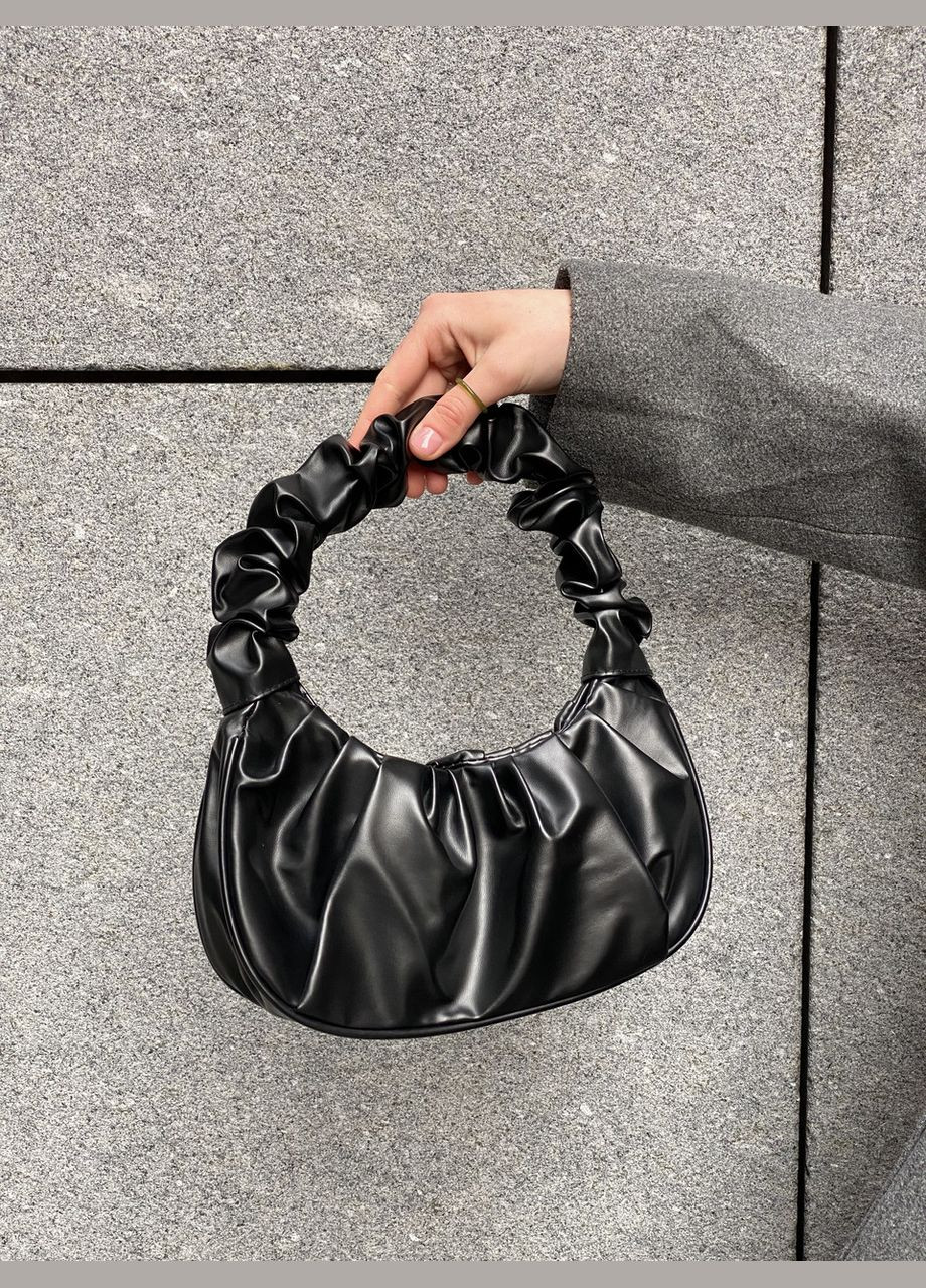 Женская сумка через плечо 6072 багет черная No Brand (303323085)