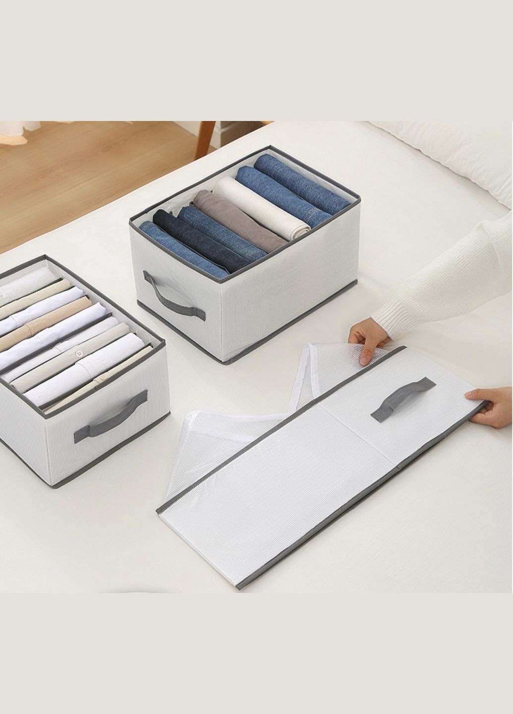 Коробка-органайзер для зберігання білизни "White" 8 від 36*25*20смм Home (334303151)
