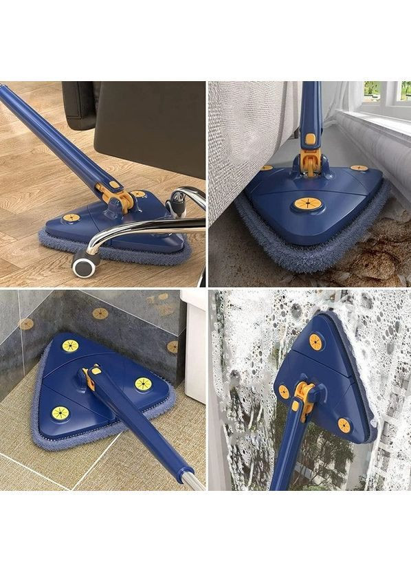 Трикутна швабра Wind Master з телескопічною ручкою та обертанням 360° No Brand - (362376120)