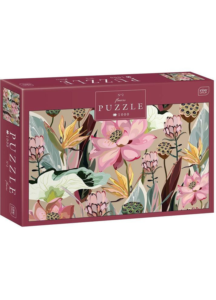 Пазли тришарові Flowers 2, 48х67 см, 1000 елементів () Interdruk 326195 (370499159)